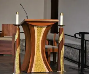 home made portable church podium